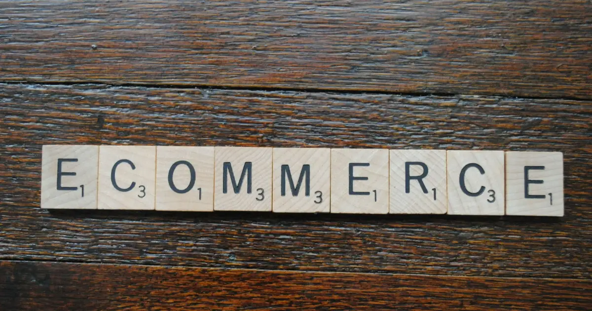 A shopping cart icon superimposed over a search engine results page, illustrating e-commerce SEO.